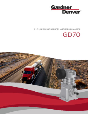 GD70 Oil-Lubricated Piston Compressor Brochure - Spanish