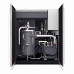 Rotary Screw Oil Less Compressor EnviroAire VS250 Open Door View