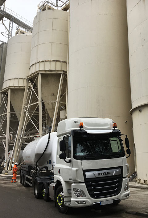 Compresseur de ciment en vrac monté sur camion 480x705